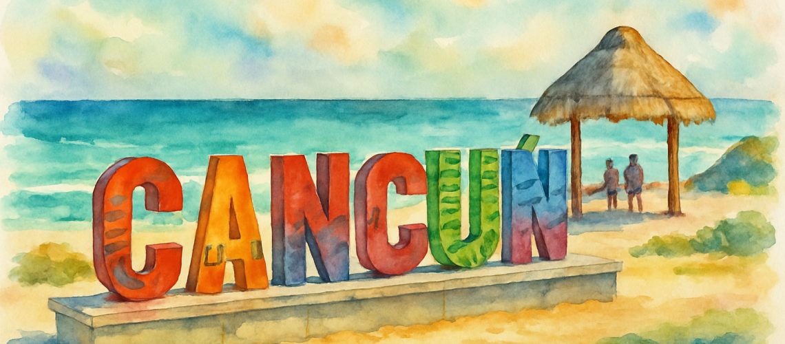 Experience Cancun: The Iconic Sign at Playa Delfines